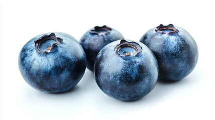 Wall Mural - Bilberries on white background.