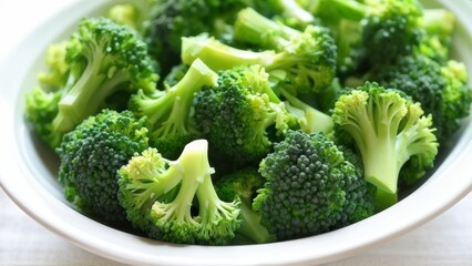 Promotional photo of a healthy diet. Green broccoli is ideal for maintaining health and immunity.