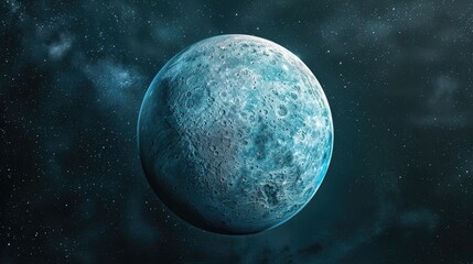 Wall Mural - a stunning image of a blue planet situated in the midst of a vast galaxy, perfect for use in science