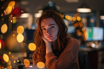 Canvas Print - A person sitting in front of a laptop, typing away