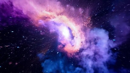 Wall Mural - moving nebulas space travel hyperlapse floating through galaxy stars planet universe cosmic travel o