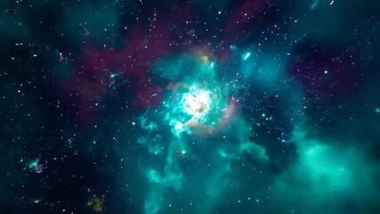 Wall Mural - moving nebulas space travel hyperlapse floating through galaxy stars planet universe cosmic travel o