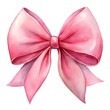 © Graphic - pink bow isolated on white background