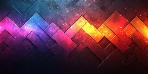 Wall Mural - Abstract Geometric Background with Vibrant Colors