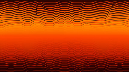 Orange sound waves illustrated with lines in a vague style deliver a fresh color design for contemporary visuals.