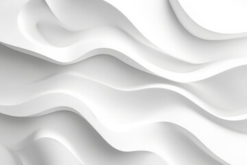 Wall Mural - A refined 3D light white background with abstract shapes and subtle shadows. The design features a sophisticated look with smooth gradients and a sense of depth.