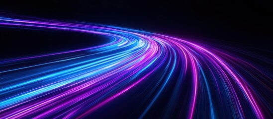 Wall Mural - Abstract Neon Light Trails