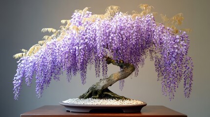 Wall Mural - Blooming Wisteria Bonsai Tree