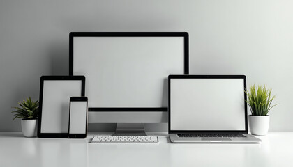 laptop and phone mockup 