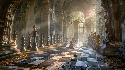 Chessboard in an Ancient Ruin