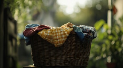 Laundry Basket in Garden