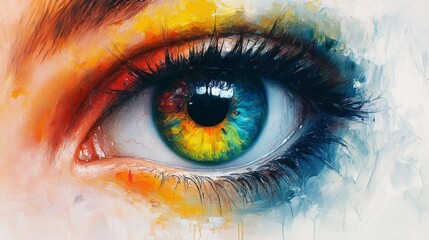 Poster - 
Colorful Artistic Eye Close-Up