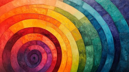 Wall Mural - Colorful Spiral Abstract Artwork