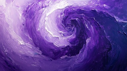 Poster - Abstract Purple Swirl Painting