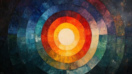 Sticker - Colorful Abstract Circular Artwork