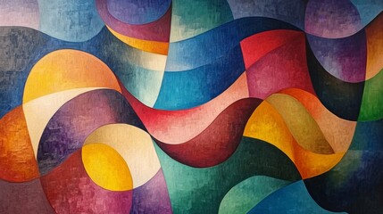 Poster - Abstract Colorful Wave Patterns