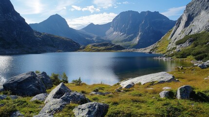 Sticker - Mountain Lake Landscape