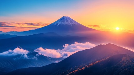 Sticker - Mount Fuji at Sunrise