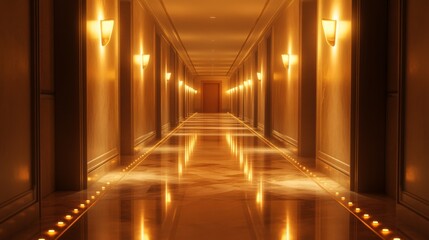 Sticker - Elegant Hotel Corridor