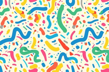 Sticker - A collection of bright and vibrant shapes on a clean white background, perfect for illustration or design purposes