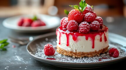 Sticker - Raspberry Cheesecake Dessert