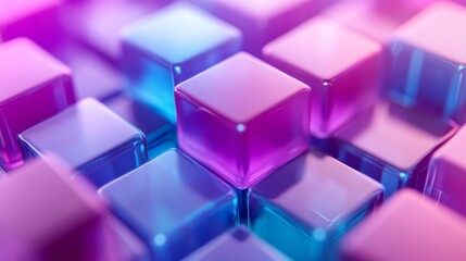 Wall Mural - Colorful Abstract Cubes Background