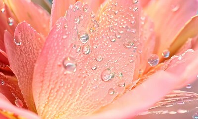 Canvas Print - abstract art and close-up of frozen dahlia flowers in ice water Video