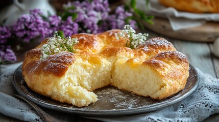 Wall Mural - Traditional Czech kolache pie