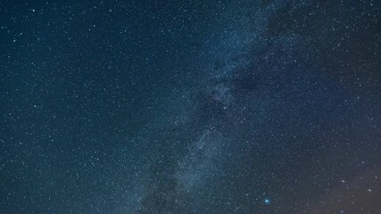 the milky way moving across the night sky. captures the mesmerizing motion of stars and cosmic detai
