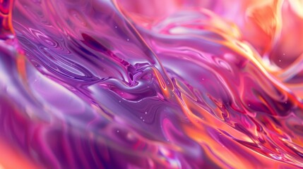 Wall Mural - vibrant swirling colors blend seamlessly in an abstract composition emphasizing purple and orange hu
