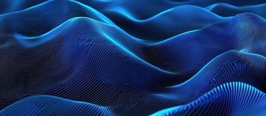 Wall Mural - blue wave light screen gradient texture background abstract digital background representing ai techn