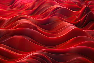 Canvas Print - abstract red wavy pattern