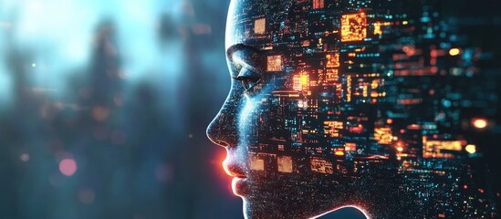 Wall Mural - artificial intelligence fuels extensive data and worldwide insights