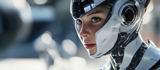 Wall Mural - 3d rendering showcasing advancements in robotics and artificial intelligence