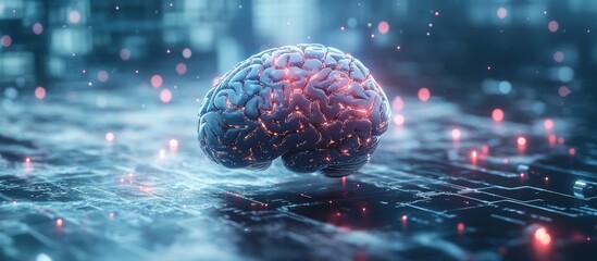 Wall Mural - artificial intelligence technology and brain concepts exploring the integration of ai in contemporar