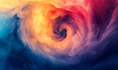 Wall Mural - Abstract Swirling Pattern of Blue, Red, and Yellow Colors