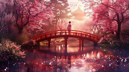 Wall Mural - The scene is serene and peaceful