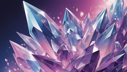 Wall Mural - a shiny crystal-like background generative ai
