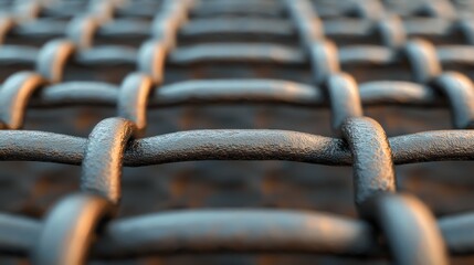 Closeup of a Metal Mesh  Abstract Background  Industrial Texture