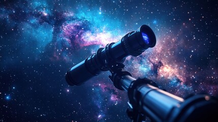 Poster - Telescope Aimed at the Milky Way