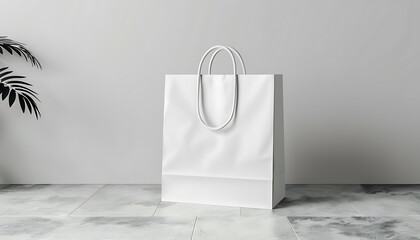 white paper bag mockup