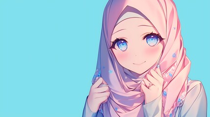 Poster - muslim anime girl