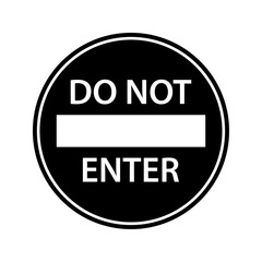 Canvas Print - Do not enter sign