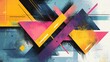 © Salsabila Ariadina - Vibrant shapes and contrasting colors converge in a bold abstract pattern that evokes a sense of dynamic movement and modern artistry