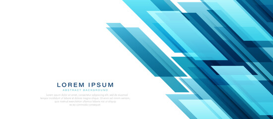Wall Mural - abstract blue diagonal geometric background. rectangle shape graphic elements. technology futuristic