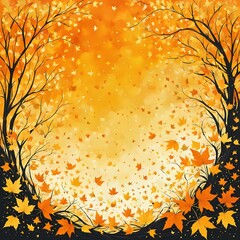 abstract autumn background with leaves