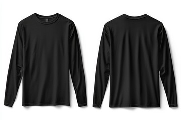 Black long sleeve tshirt mockup isolated created with Generative AI