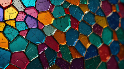 Wall Mural - pop-colored glass carving background generative ai