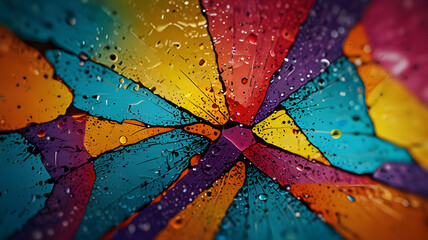 Wall Mural - pop-colored glass carving background generative ai