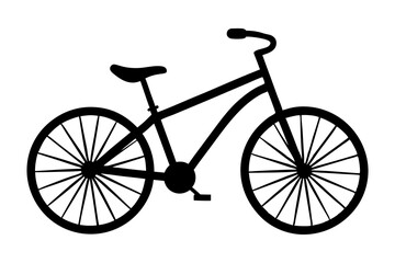 Poster - Line Drawing of a Bicycle Silhouette Clean Line Art Vector Illustration